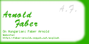 arnold faber business card